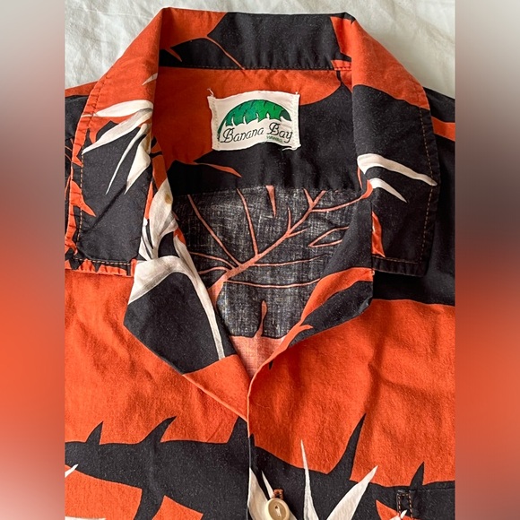 Vintage Banana Bay Red Hawaiian Shirt button up 80s 90s - Picture 4 of 8